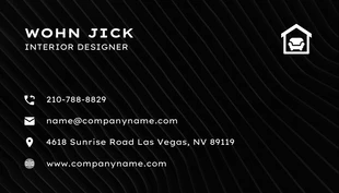 Black Professional Interior Design Studio Business Card - Page 2