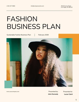 Free  Template: Fashion Business Plan Template