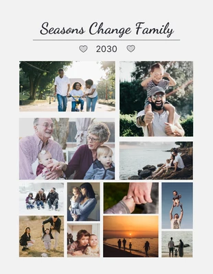 Free  Template: Seasons Change Family Collage