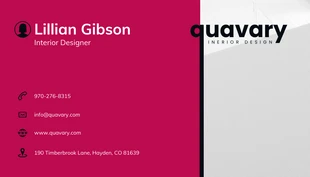 premium  Template: Modern Interior Design Business Card