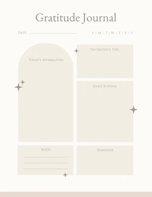 Free  Template: Beige Aesthetic Gratitude Journal Template