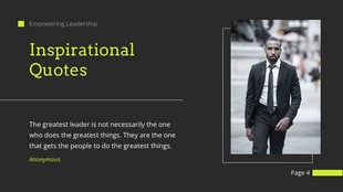 Black Green White Minimalist Modern Leadership Presesntation - Page 4