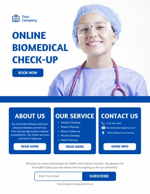 Free  Template: White Blue Medical Email Newsletter Template