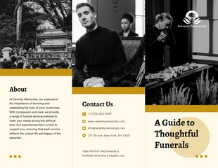 Free interactive Template: Funeral Service Tri-fold Brochure Template