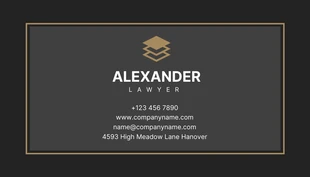 Black Simple Corporate Lawyer Business Card - Page 2