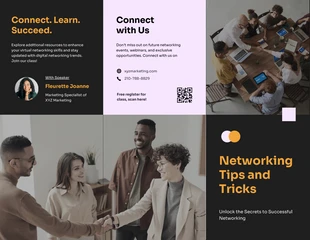 premium  Template: Networking Tips and Tricks Brochure Template