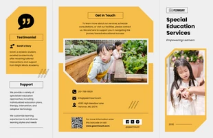 premium  Template: Special Education Services Gate-Fold Brochure