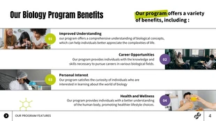 Green and Purple Biology Program Education Presentation - Page 4