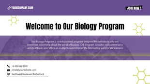 Free  Template: Biology Program Education Presentation Template