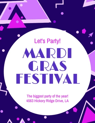 premium  Template: Modern Mardi Gras Pinterest Post