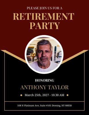 Free  Template: Retirement Party Announcement Flyer Template