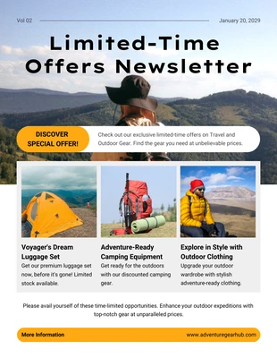 Free  Template: Limited-Time Offers Newsletter Template