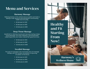 Free  Template: Healthy Spa Brochure Template