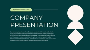 Free  Template: Green Company Presentation Template