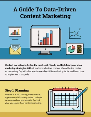 premium  Template: Data Driven Content Marketing Process Infographic Template