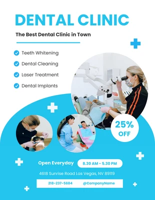 Free  Template: Dental Clinic Flyer Template