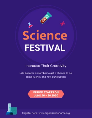 Free  Template: Chemistry Competition Purple Poster Template