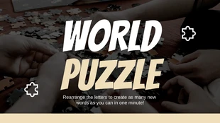 Free  Template: Vintage Luxury World Puzzle Game Presentation Template