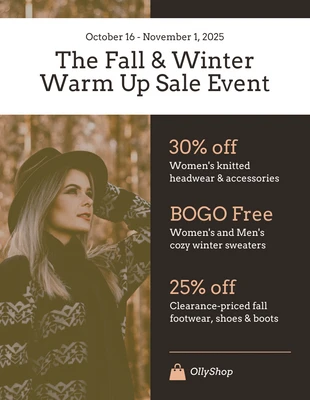 premium  Template: The Fall and Winter Retail Sale Flyer Template