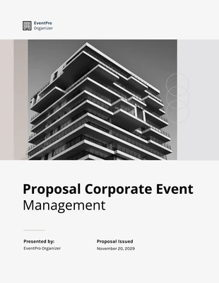 business  Template: Corporate Event Management Proposal Template