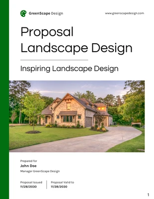 premium  Template: Landscape Design Proposal Template