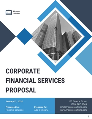 premium  Template: Corporate Financial Services Proposal Template