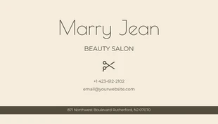 Hair Haven Minimalist Modern Hair Salon Business Card - Page 2