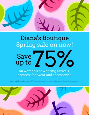 business  Template: Boutique Spring Sale Clothing Flyer Template