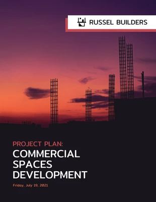 Free  Template: Modern Commercial Development Project Plan Template