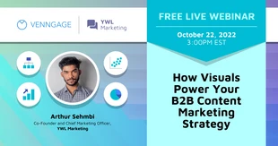 Free  Template: Gradient Marketing Webinar Promotional LinkedIn Post