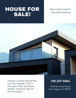 Free  Template: House For Sale Flyer Template