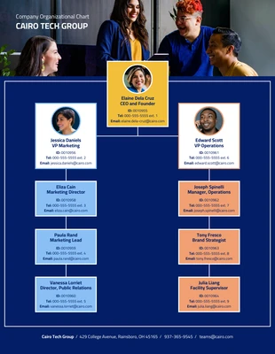 premium  Template: Hierarchy Chart Diagram Template