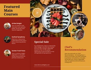 Simple Brown and Yellow Food Brochures - Page 2