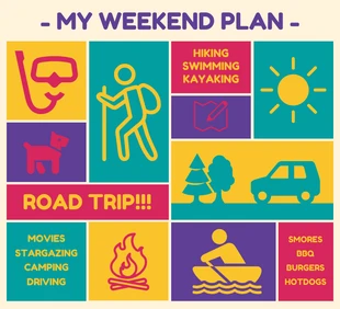 premium  Template: Weekend Plan Infographic Template