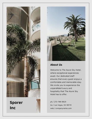 Free  Template: Luxury Hotel Brochure Template