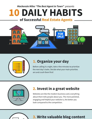 premium  Template: 10 Habits of Successful Real Estate Agents Infographic Template