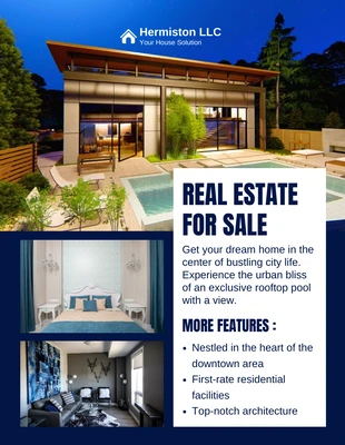 Free  Template: Property For Sale Photos Flyer Template