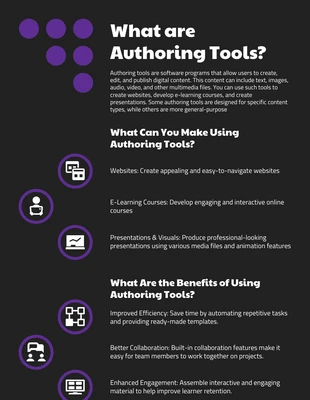 premium  Template: Authoring Tools Infographic Template