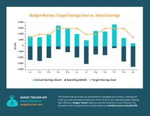 Free  Template: Budget Review Mixed Bar Chart Template