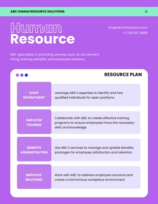 Free  Template: Neon Purple Blue Cyan Resource Plan Template