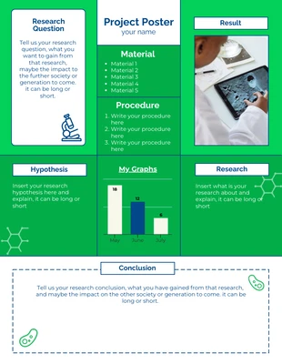 Free  Template: Green Science Project Poster