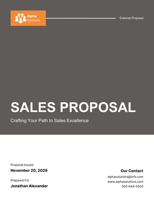 Free  Template: Simple Sales Proposal Template