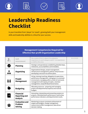 premium  Template: Leadership Individual Development Plan Checklist Template