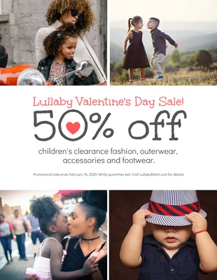 premium  Template: White Valentine's Day Sale Flyer Template