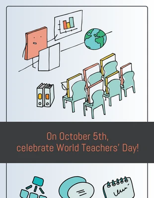 premium  Template: Illustrative World Teachers' Day Pinterest Post