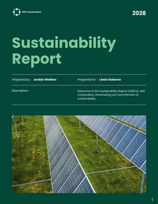 business  Template: Sustainability Report Template