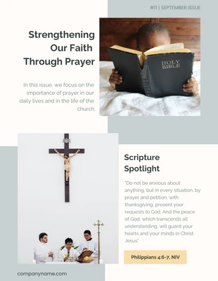 Free  Template: Modern Pastel Christian Church Newsletter Template