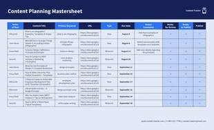 premium  Template: Content Planning Template