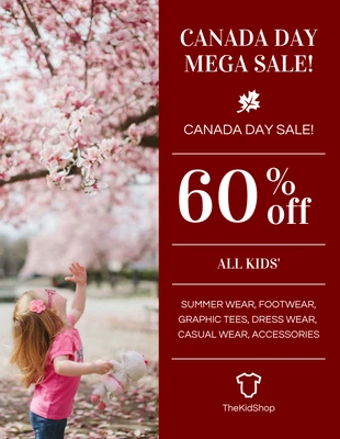 premium  Template: Canada Day Mega Sale Flyer Template