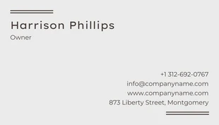 Grey And Brown Line Simple Minimalist Tattoo Business Card - Page 2